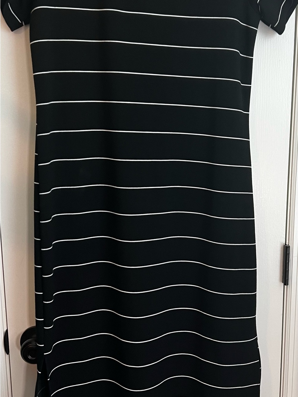 Black & White Stripe Maxi Dress